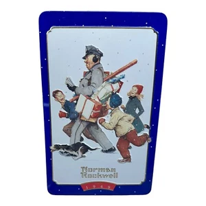 Vintage Snickers Norman Rockwell Christmas Limited Edition Canister Tin 1996 - Picture 1 of 7