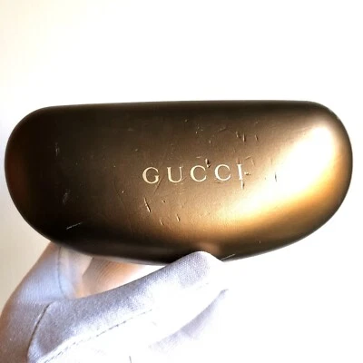 fodero occhiali da sole vista GUCCI box sunglasses custodia case oro vintage  - Imagen 1 de 3