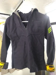 Vietnam Era US Navy Service Dress Blues Wool Top Cracker Jack USS AMERICA - Picture 1 of 8