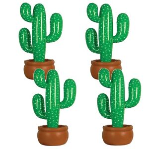 4 x 85cm Aufblasbare Figur Cartoon Kaktus Wild West Mexikanischer Party Zubehör