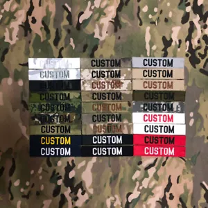 Custom Name Tape  Embroidery Patch Brand Fold Tactics Military Hook and Loop