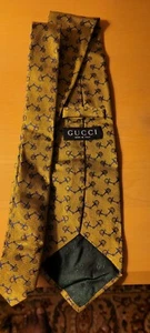 GUCCI Necktie Tie Horsebit Pattern 100% Silk Made In Italy multicolor. - Picture 1 of 3