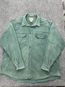 Camisa Woolrich Expedition Gamuza 3-XL TALL Para Hombre Tela Verde Franela Cuello - Imagen 1 de 13