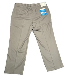 HAGGAR Men’s Cool 18 Pro 40x29 Heather Grey Pleated Dress Golf Pants Grey - Picture 1 of 7