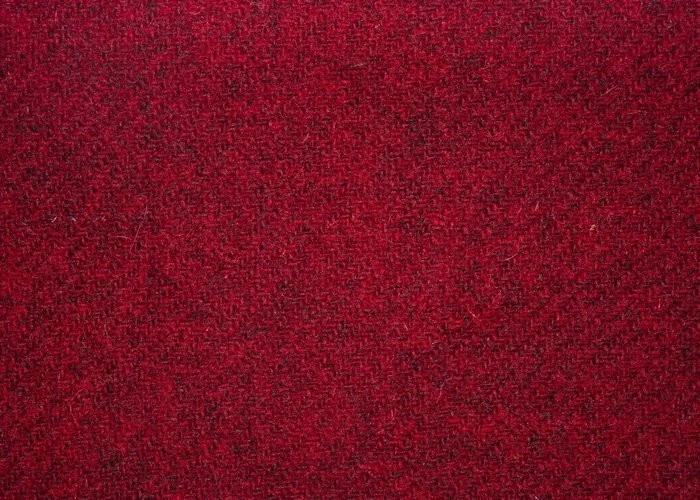 Genuine Harris Tweed Remnant - Dark Red with Black Flecks - Image 1 of 1