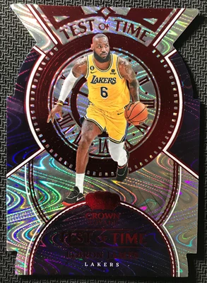 LeBron James 2022-23 Panini Crown Royale 02/49 Die Cut Test of Time Swirlorama - Image 1 of 3