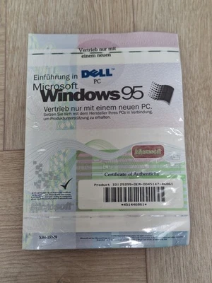 Microsoft Windows 95 Dell Deutsch / German - License, CD (Unused!) - Bild 1 von 2