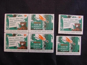 1959 Smokey Bear Poster Stamps SBr. 23-24 - Picture 1 of 1