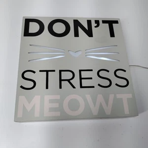 Letrero de luz Dont Stress Meowt - Imagen 1 de 4