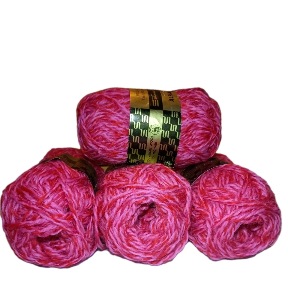 Fio Spinnerin Alpine - Rosa/Rosa Quente - 4 Fios - Clr 278 - 90% Lã 10% Mohair - Imagem 1 de 4