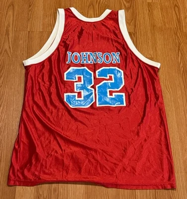 Camiseta Magic Johnson Everett High School Vikings LA Lakers 2XL Hecha en EE. UU. Rara Foto 1 de 4