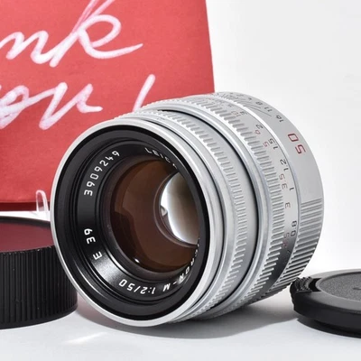 [Top MINT] Leica Summicron M 50mm f/2 4th lens E39 Silver From JAPAN #251101h - Image 1 of 4