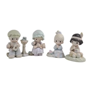 Precious Moments Enesco PM-912 "Lord Keep Me In Tee" Members Figurines Lot Of 4 - Picture 1 of 10