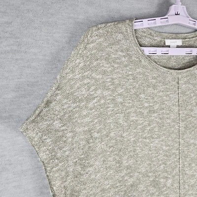 Vestido Suéter Pure Jill Mujer Brezo Cambio Cuadrado Tejido S Beige Sin Mangas Foto 1 de 4