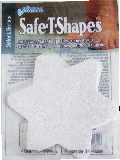 Apliques antideslizantes para bañera/ducha Compac Safe-T Shapes - estrellas blancas Foto 1 de 1
