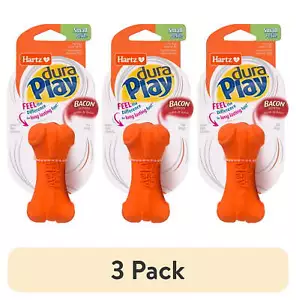 (3 pack) Soft Dog Bone Toy for Gentle Chewers, Latex, Assorted Colors - Picture 1 of 10