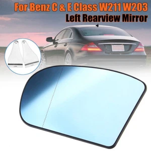 1X Left Side For 2003-2006 Mercedes E/C-class W211 W203 Heated Mirror Glass Blue - Bild 1 von 6