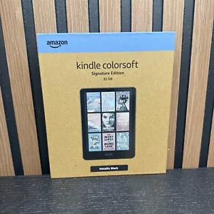 Amazon Kindle Colorsoft Signature Edition 32 GB Color Display Metallic Black - Picture 1 of 5