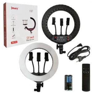 18" LED Selfie Ringlicht mit 210cm Ständer & 3x Handyhalter Makeup Live - Bild 1 von 15