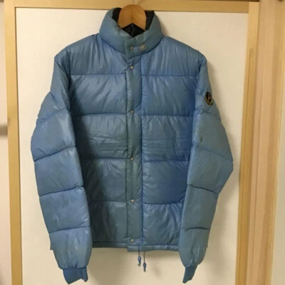 Moncler ASICS Vint Men's Down Jacket SMQ90 XS P-Blue France made Original Tags - Image 1 of 4