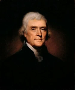 Thomas Jefferson von Rembrandt Peale Giclee Leinwandbild - Bild 1 von 1
