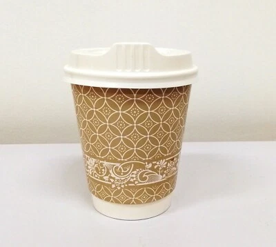 50pk 12oz Disposable Double Wall Coffee Cups with Lids Takeaway Hot Drink Cafe - image 1 of 4