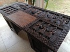 african ebony wood carved table 