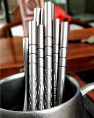 180*7mm Individual pure titanium straw picnic environmental protection EDC - Image 1 of 4