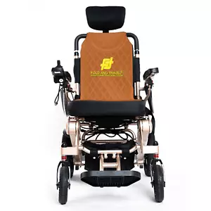 Fold And Travel Auto Recline Lightweight Foldable Electric Power Wheelchair