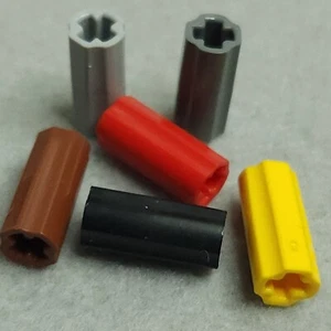 LEGO Part 6538c Technic Axle Connector 2L with x Hole + Orientation CHOOSE Color - Picture 1 of 12