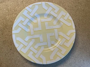 222 Fifth Frette Fine Porcelain Yellow Pattern 8.5” Salad Plate - Picture 1 of 3