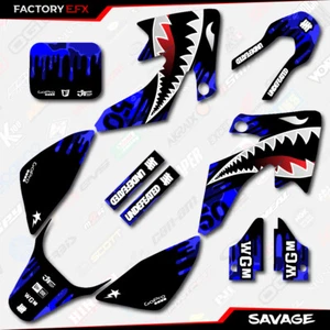 Blue Camo Savage Racing Graphics kit Fits 04-12 Honda Crf50 CRF 50 Decal - Foto 1 di 2