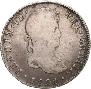 PERU, Lima, bust 4 reales, Ferdinand VII, 1821 JP. - Picture 1 of 3