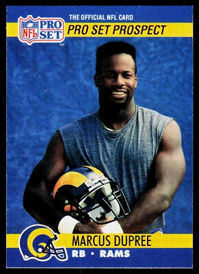 Marcus Dupree, 1990 Pro Set, #762, Los Angeles Rams, RC - Image 1 of 2