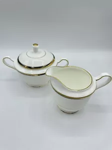 Mikasa Academy CAH05 Sugar Bowl with Lid & Creamer Set Bs281 - Picture 1 of 18