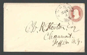 1853 U1 Used Entire 3c Red On White Nesbitt Seal On Flap Die 1 Size 7 UPSS #2a - Picture 1 of 2