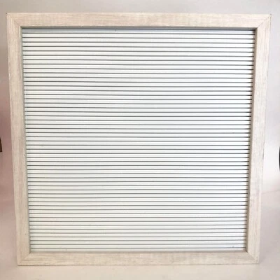 Wooden Hanging Letter Board 14 x 14 Inches,NO LETTERS INC White Message Board - Image 1 of 4