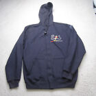 National Safety Apparel FR Jacket Mens Small Blue Fire Resistant Full Zip Hooded