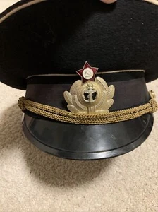 Sombrero de guerra vintage del ejército de la marina militar de Rusia MOCKBA - Imagen 1 de 13