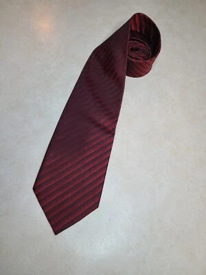 Corbata a rayas Fratello para hombre roja y negra hecha a mano Foto 1 de 4