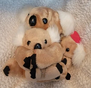  Kmax Int, Koalabär Umarmung & 2 Babys Plüschtier Stofftier 10 Zoll hellbraun 1983 - Bild 1 von 11