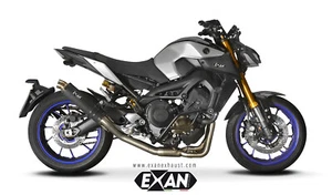 Sistema de escape completo Yamaha MT-09 FZ09 2014-2016 Exan + silenciador HIGH X-GP negro - Imagen 1 de 1