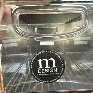 mDesign Deep Plastic Bathroom Storage Bin Box, Lid 10 By 6 By 5 - Picture 1 of 3