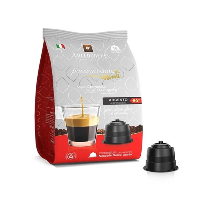288 Cialde Capsule Lollo Caffe Miscela ARGENTO Compatibili DOLCE GUSTO NESCAFè - Immagine 1 di 1