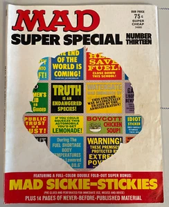MAD SUPER SPECIAL #13 vintage 1974 magazine (INCLUDES BONUS Foldout STICKERS) - Picture 1 of 22