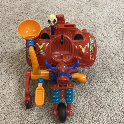 Vintage 1986 Madballs Mad Rollercycle Head Popper Vehicle- Nice! Cover