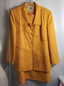 Stella and Louise For KB 2 Pcs Women Suit Yellow Size 20 Lined - Picture 1 of 4