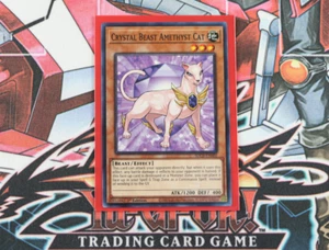 YuGiOh Crystal Beast Amethyst Cat SDCB-EN002 1st Edition Common - Picture 1 of 2