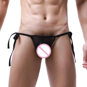Herren Tanga Mesh G String Slip Unterwäsche Low Rise Stripper String Hose - Bild 1 von 15