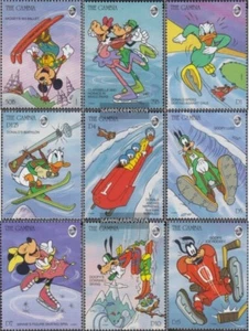 Gambia 1799-1807 (kompl.Ausg.) postfrisch 1993 Walt-Disney-Figuren beim Wintersp - Bild 1 von 1